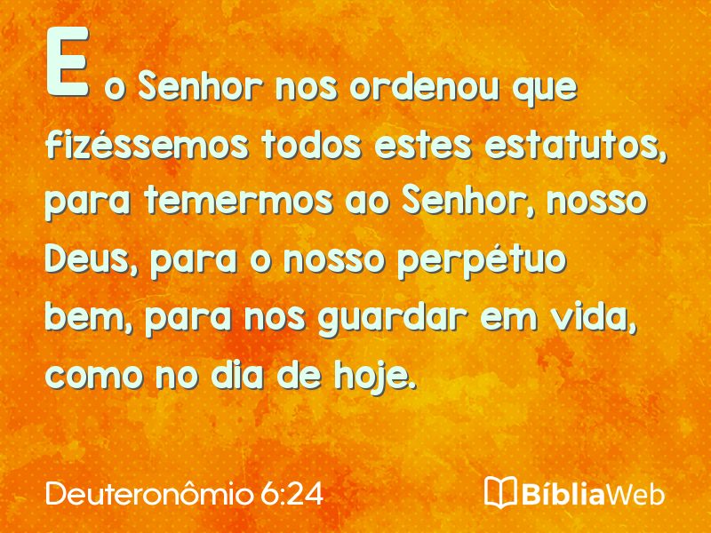 Deuteronômio 6:24 em imagem para compartilhar