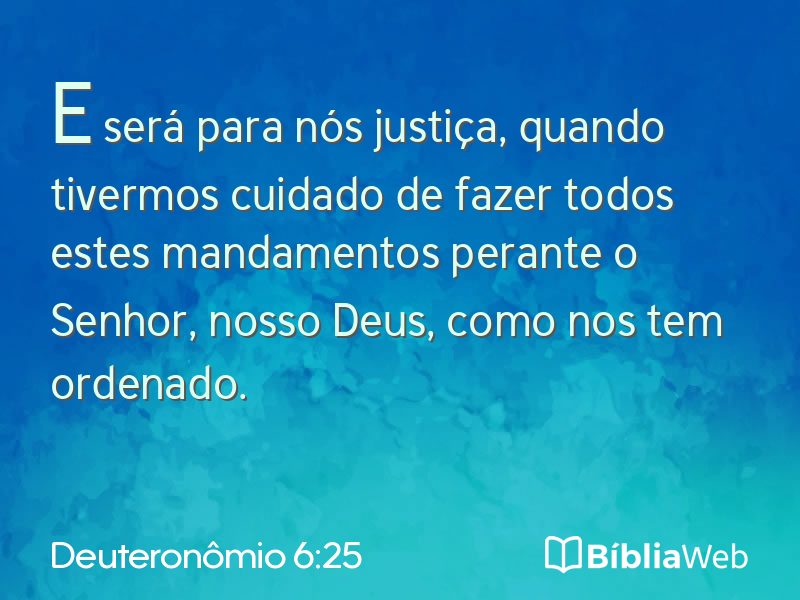 Deuteronômio 6:25 em imagem para compartilhar