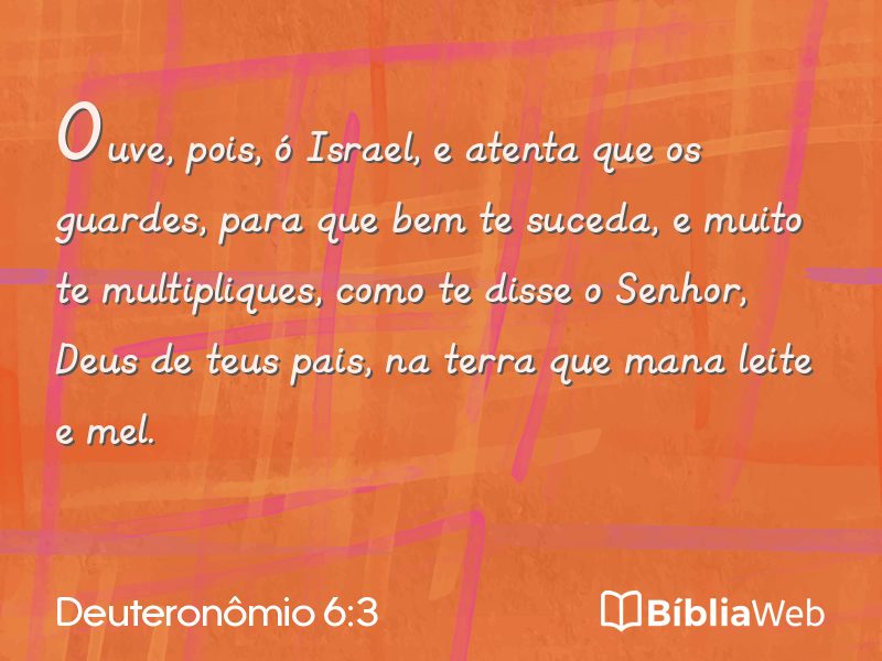 Deuteronômio 6:3 em imagem para compartilhar