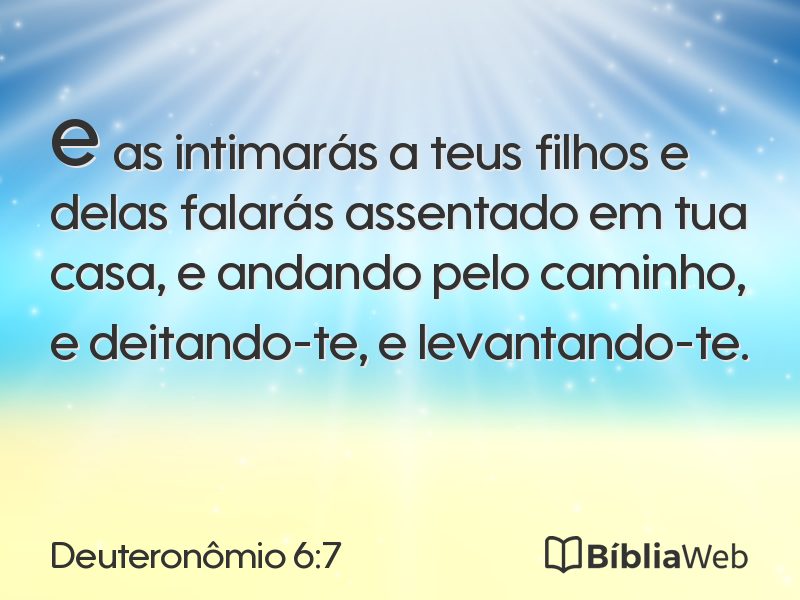 Deuteronômio 6:7 em imagem para compartilhar