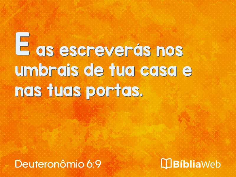 Deuteronômio 6:9 em imagem para compartilhar