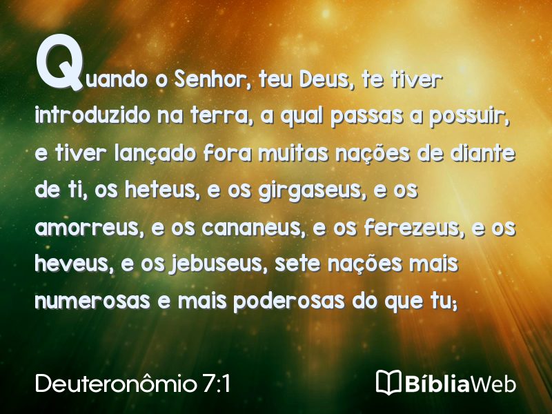 Deuteronômio 7:1 em imagem para compartilhar