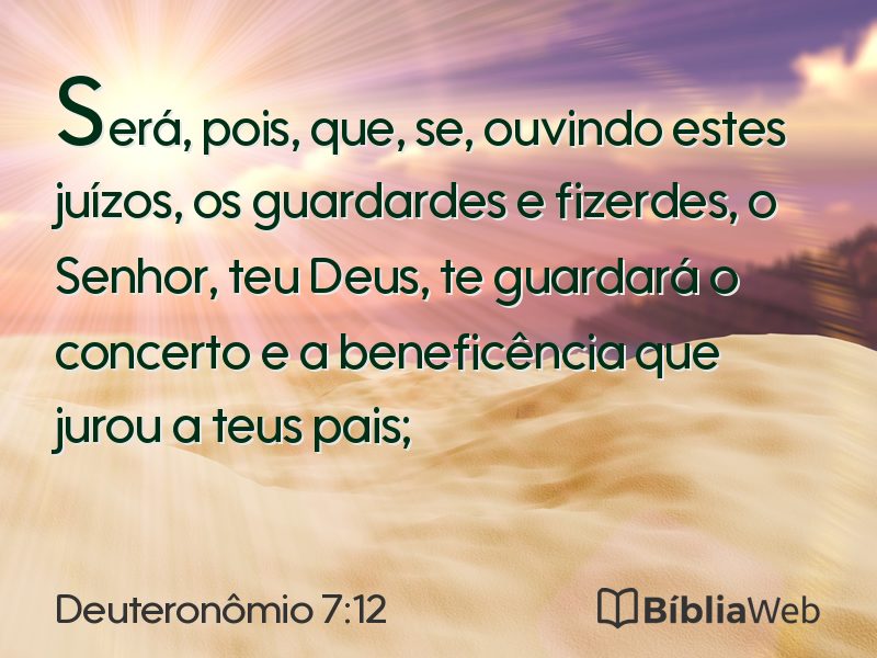 Deuteronômio 7:12 em imagem para compartilhar