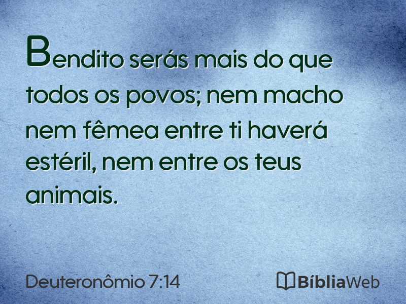 Deuteronômio 7:14 em imagem para compartilhar