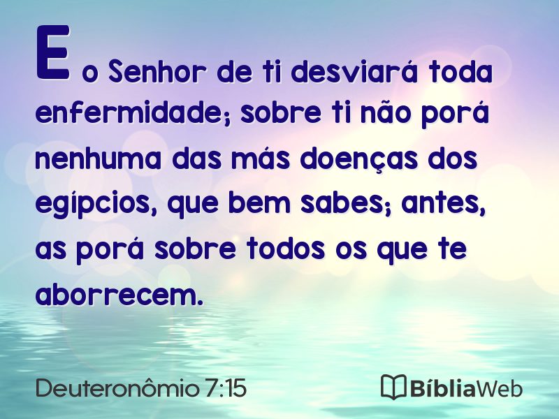 Deuteronômio 7:15 em imagem para compartilhar