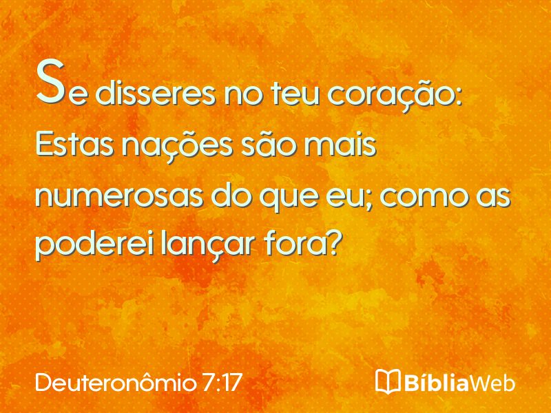 Deuteronômio 7:17 em imagem para compartilhar