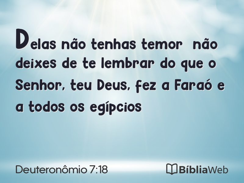 Deuteronômio 7:18 em imagem para compartilhar