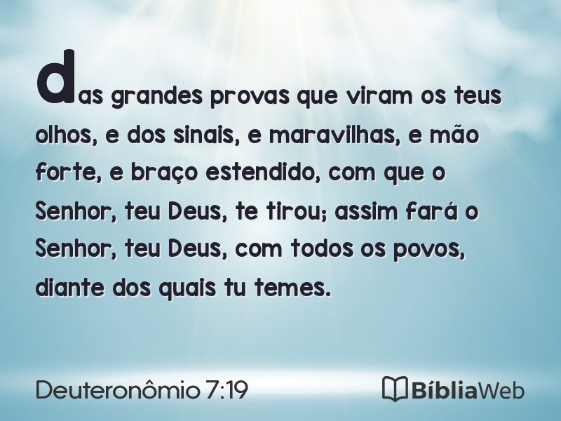 Deuteronômio 7:19 em imagem para compartilhar