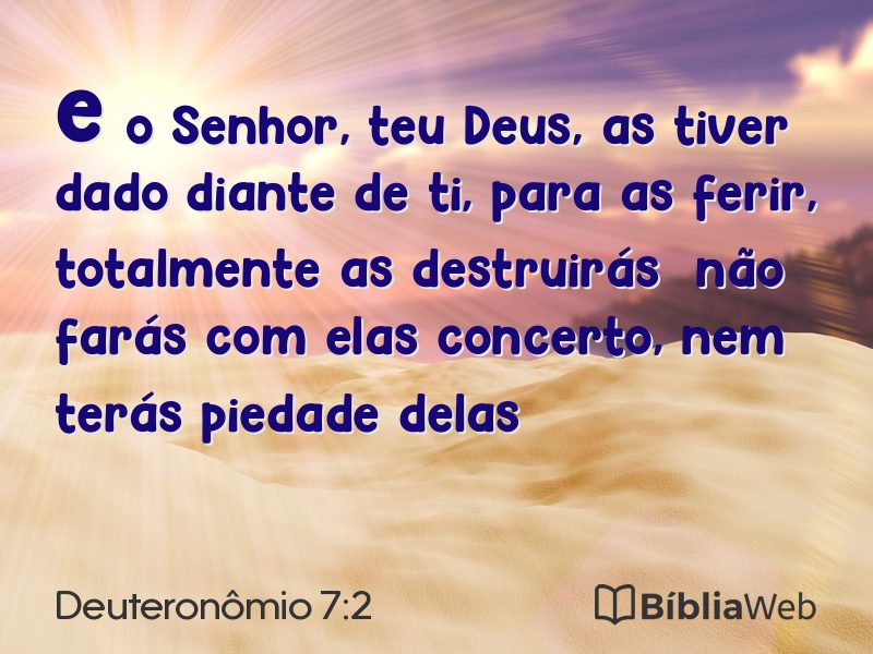Deuteronômio 7:2 em imagem para compartilhar