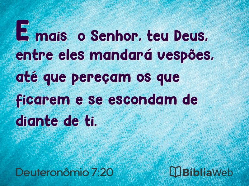Deuteronômio 7:20 em imagem para compartilhar