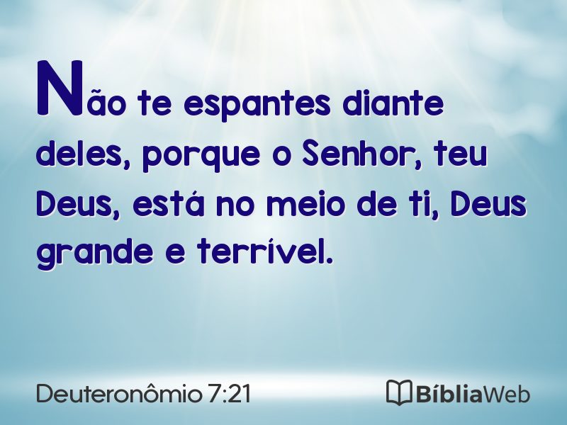 Deuteronômio 7:21 em imagem para compartilhar