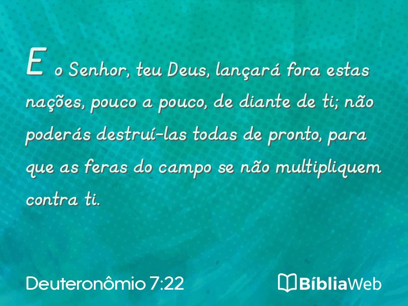 Deuteronômio 7:22 em imagem para compartilhar
