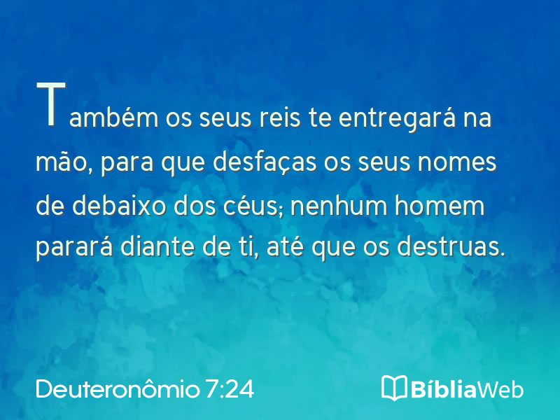 Deuteronômio 7:24 em imagem para compartilhar