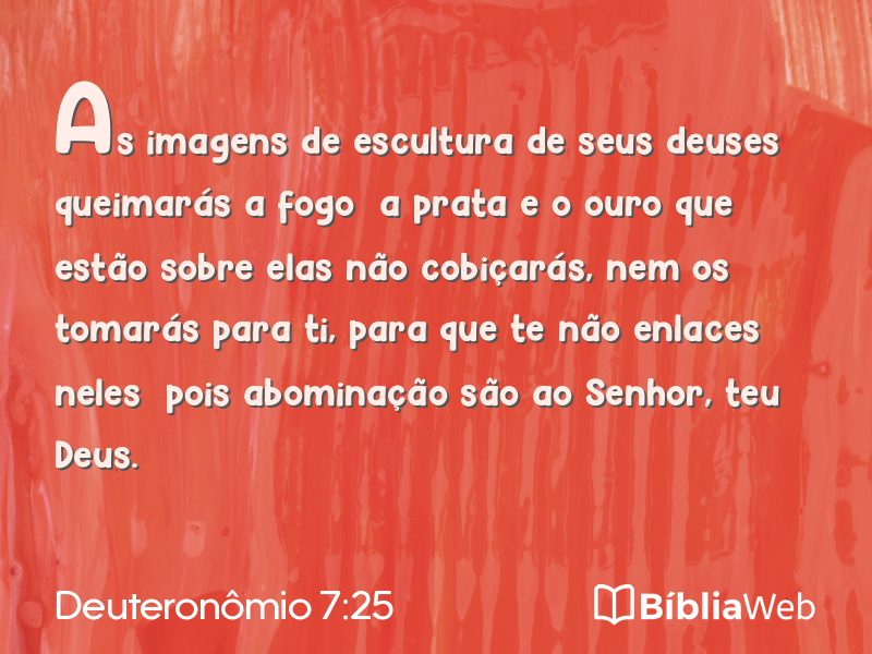 Deuteronômio 7:25 em imagem para compartilhar
