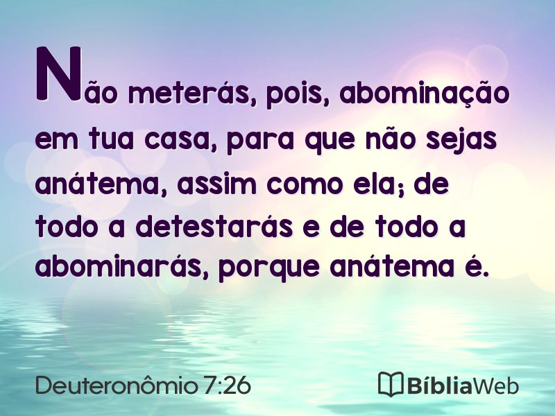 Deuteronômio 7:26 em imagem para compartilhar
