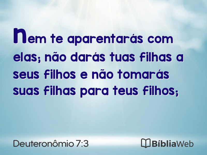 Deuteronômio 7:3 em imagem para compartilhar