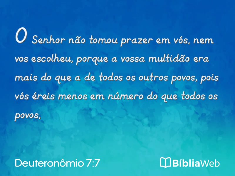 Deuteronômio 7:7 em imagem para compartilhar