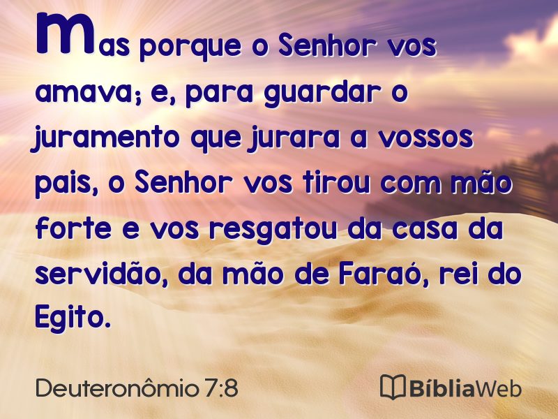 Deuteronômio 7:8 em imagem para compartilhar