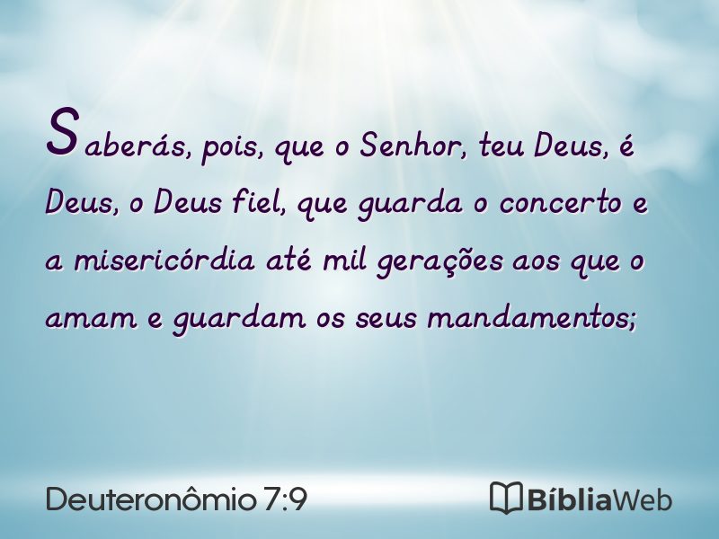 Deuteronômio 7:9 em imagem para compartilhar