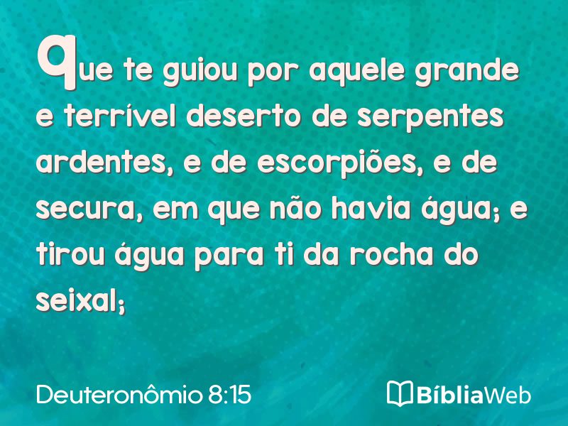 Deuteronômio 8:15 em imagem para compartilhar