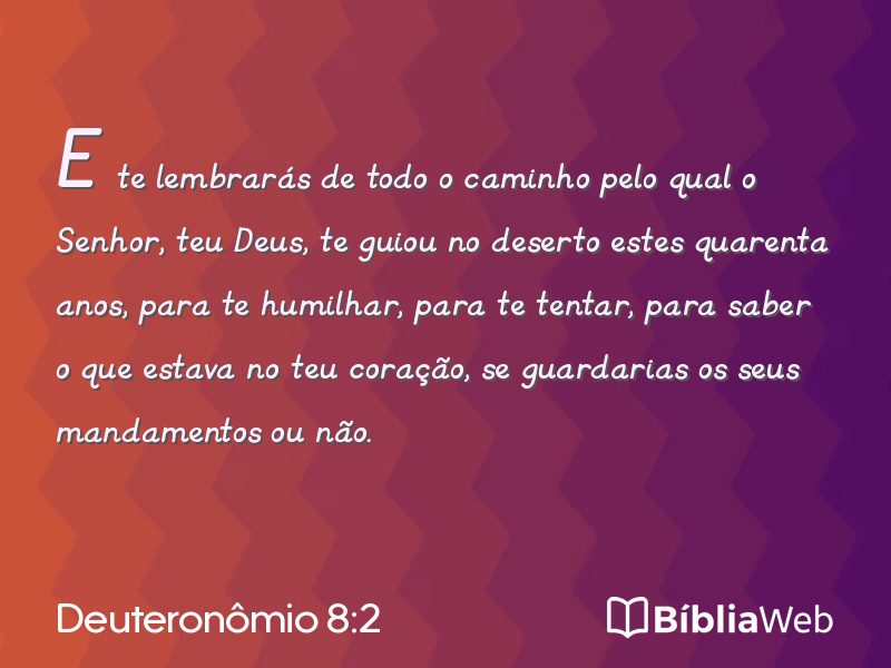 Deuteronômio 8:2 em imagem para compartilhar
