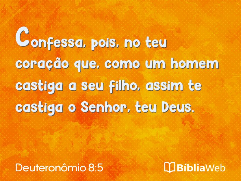 Deuteronômio 8:5 em imagem para compartilhar