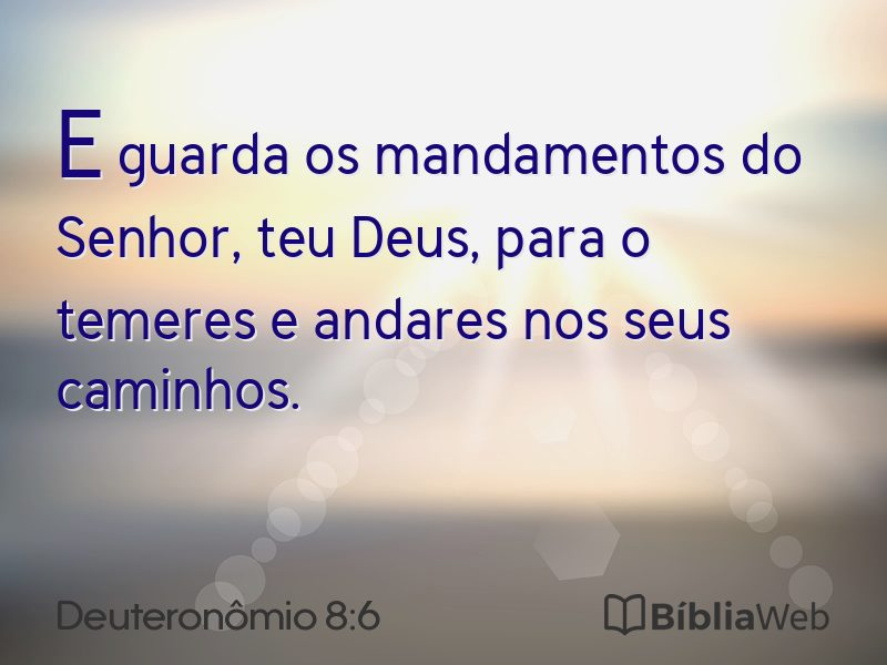 Deuteronômio 8:6 em imagem para compartilhar