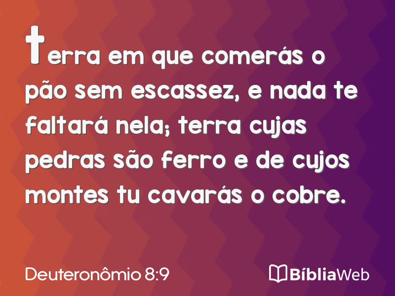 Deuteronômio 8:9 em imagem para compartilhar