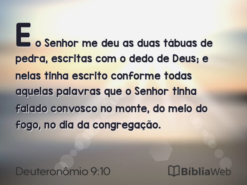 Deuteronômio 9:10 em imagem para compartilhar
