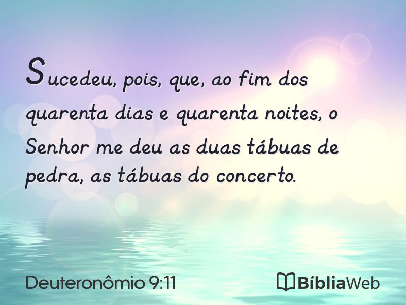 Deuteronômio 9:11 em imagem para compartilhar