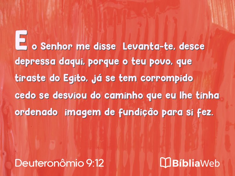 Deuteronômio 9:12 em imagem para compartilhar
