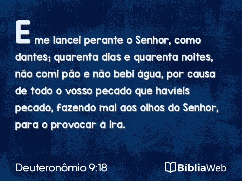 Deuteronômio 9:18 em imagem para compartilhar