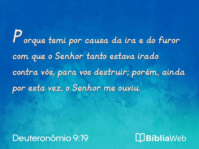 Deuteronômio 9:19 em imagem para compartilhar