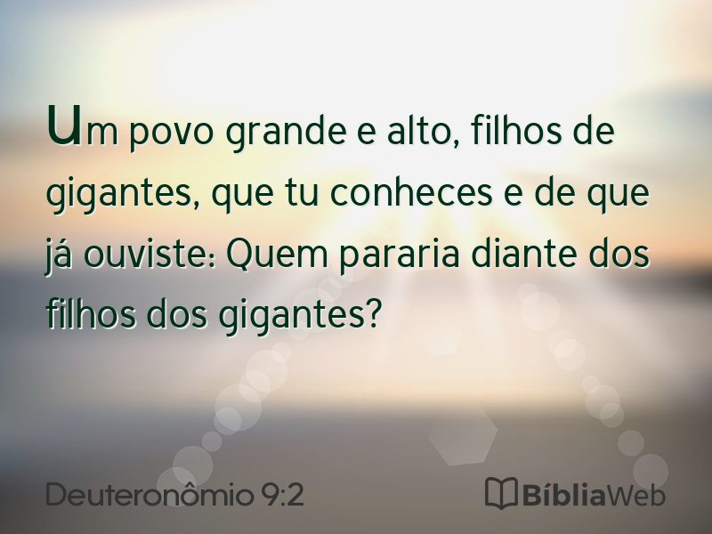 Deuteronômio 9:2 em imagem para compartilhar