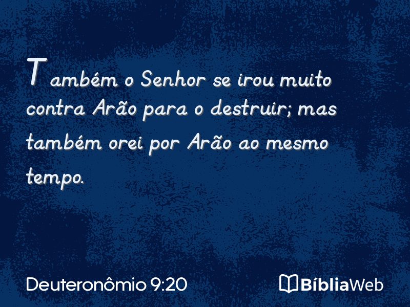 Deuteronômio 9:20 em imagem para compartilhar