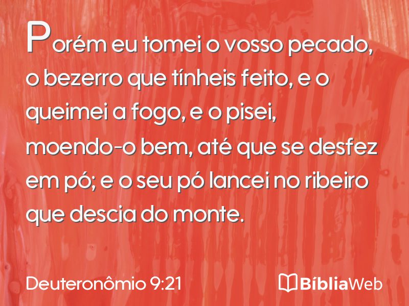 Deuteronômio 9:21 em imagem para compartilhar