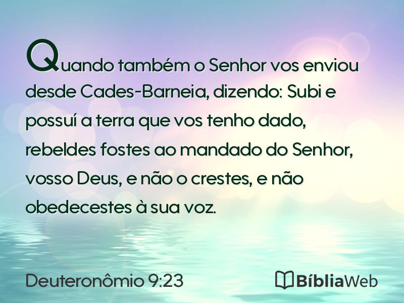 Deuteronômio 9:23 em imagem para compartilhar