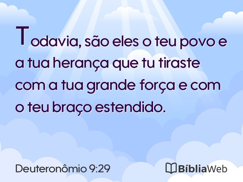 Deuteronômio 9:29 em imagem para compartilhar