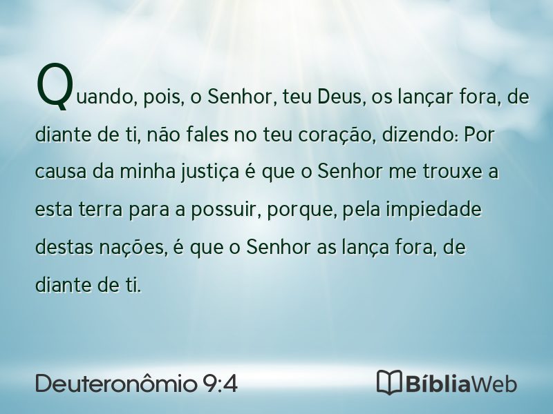 Deuteronômio 9:4 em imagem para compartilhar