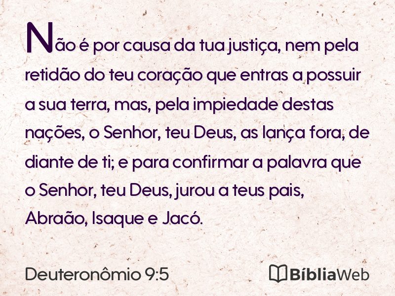 Deuteronômio 9:5 em imagem para compartilhar