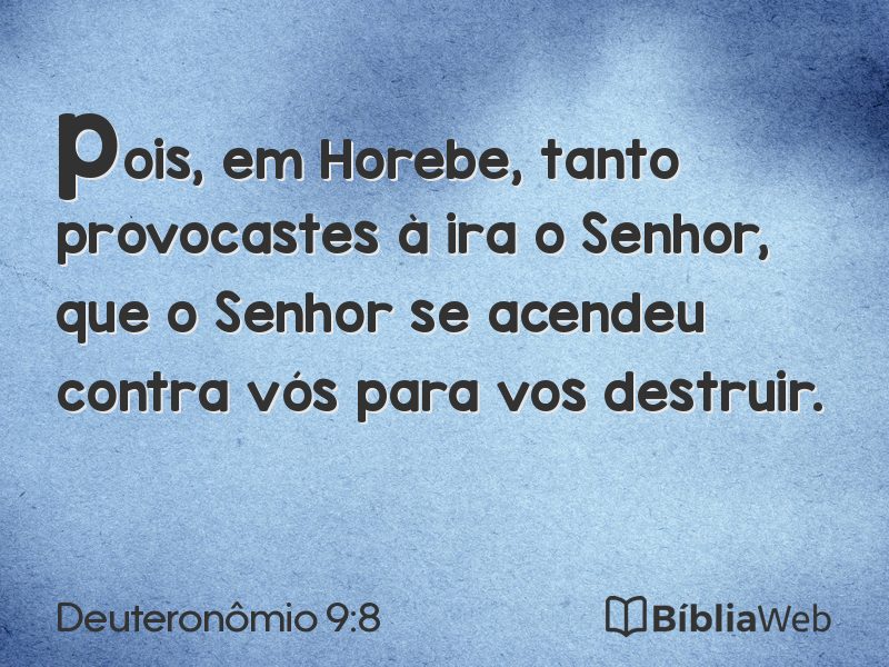 Deuteronômio 9:8 em imagem para compartilhar