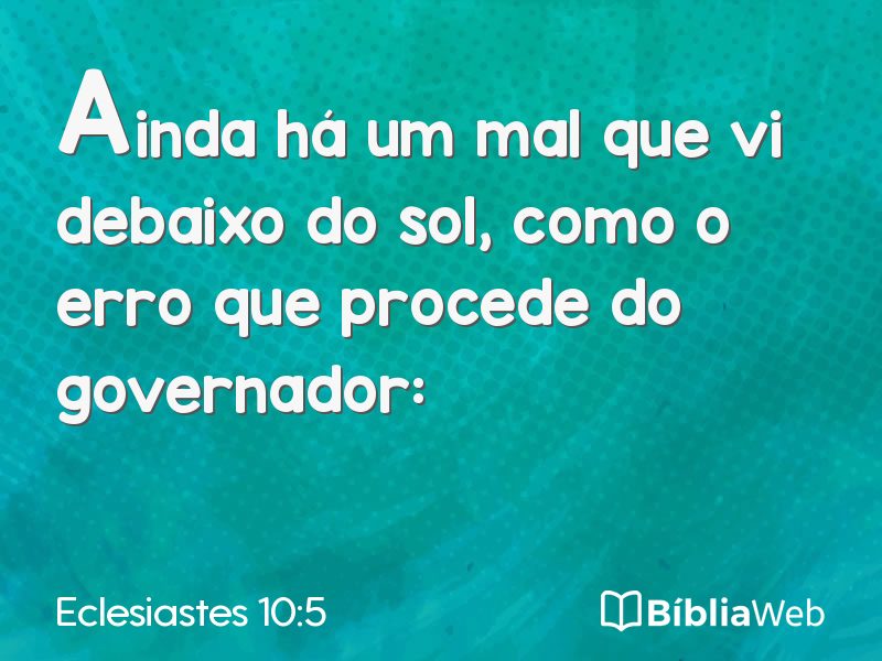 Eclesiastes 10:5 em imagem para compartilhar