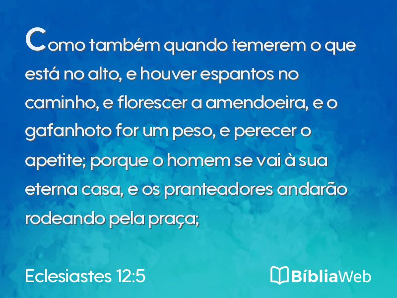 Eclesiastes 12:5 em imagem para compartilhar