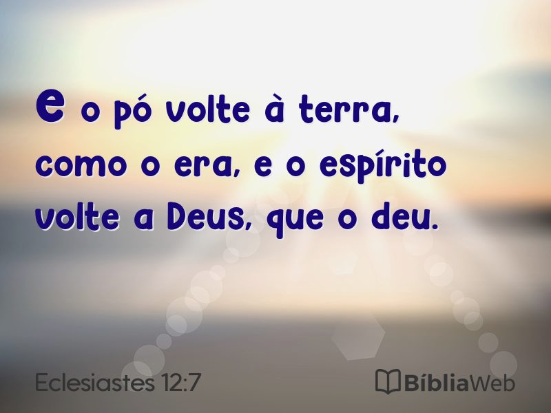 Eclesiastes 12:7 em imagem para compartilhar