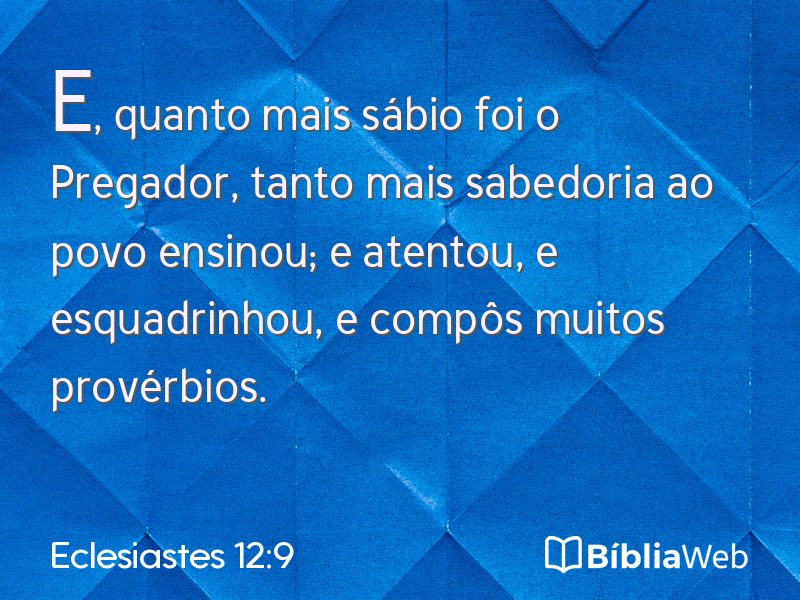 Eclesiastes 12:9 em imagem para compartilhar