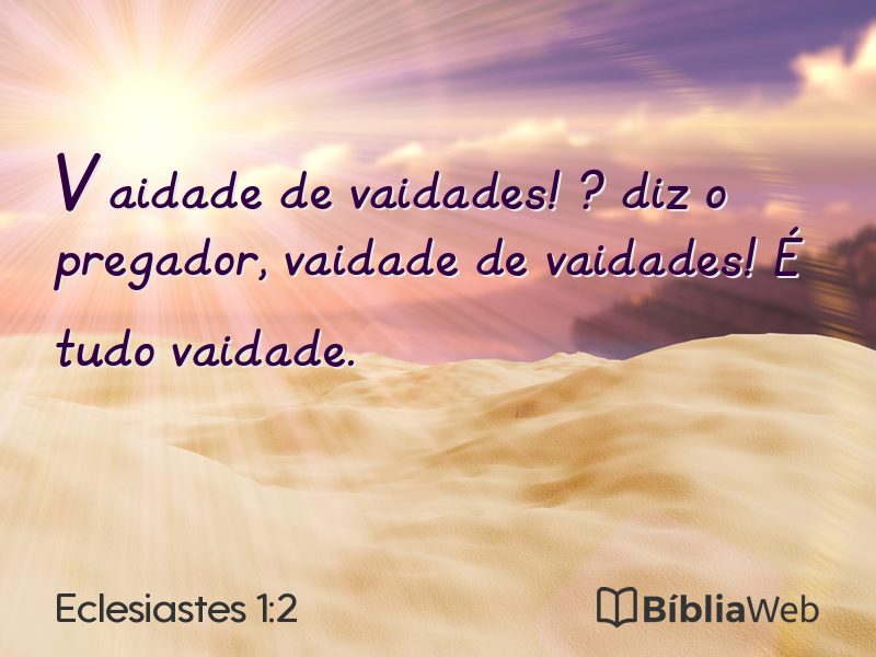 Eclesiastes 1:2 em imagem para compartilhar