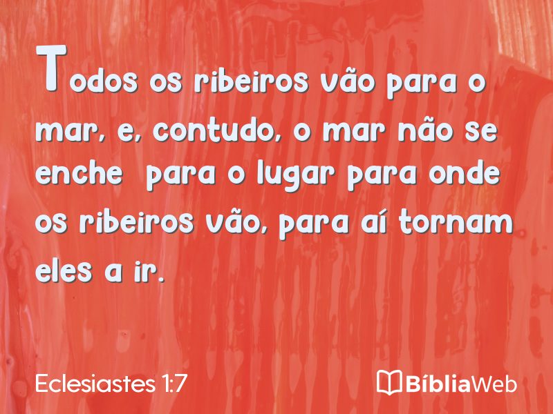 Eclesiastes 1:7 em imagem para compartilhar