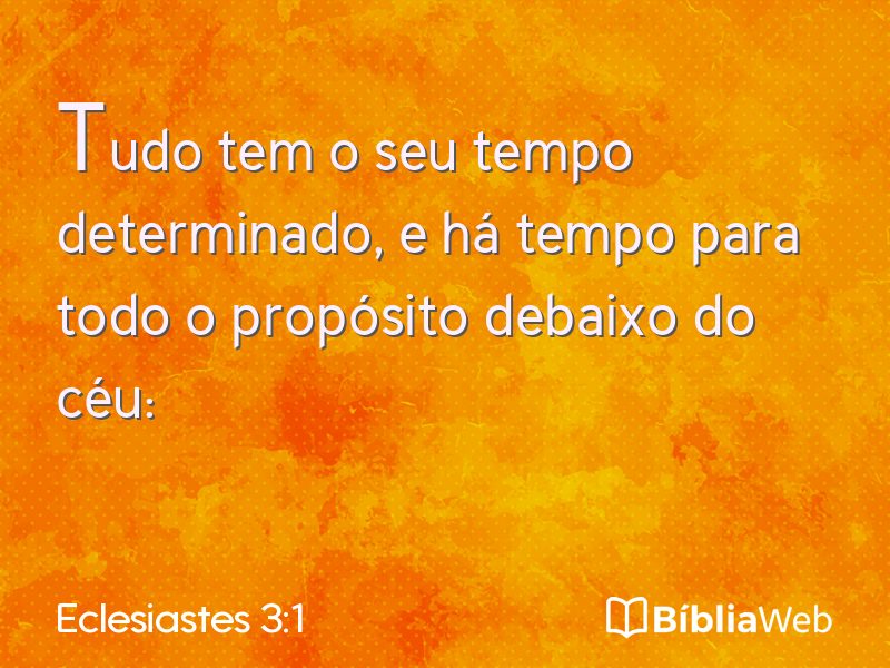 Eclesiastes 3:1 em imagem para compartilhar