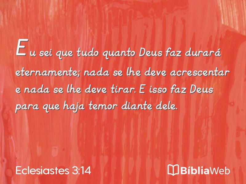 Eclesiastes 3:14 em imagem para compartilhar
