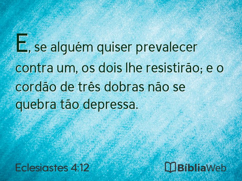 Eclesiastes 4:12 em imagem para compartilhar